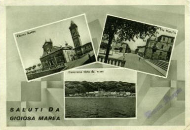 Un antico ricordo di gioiosa marea il una cartolina realizzata nel lontano 1939
