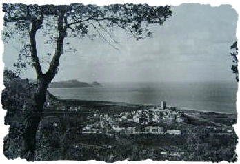 Brolo - Caratteristica Foto aerea degli anni 1950