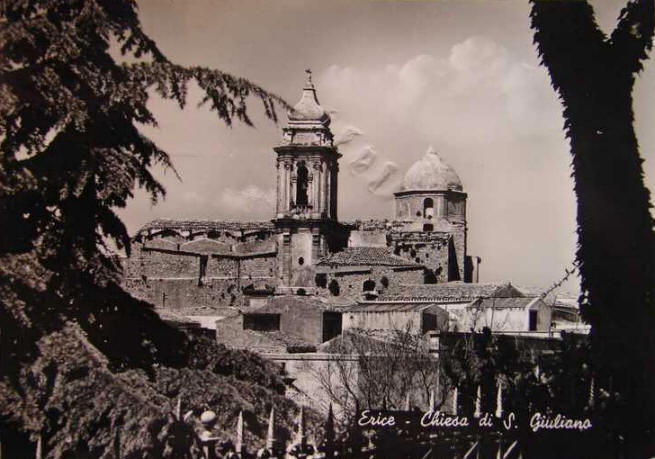 Foto storica della Chiesa di San Giuliano a Erice in Sicilia - Trapani