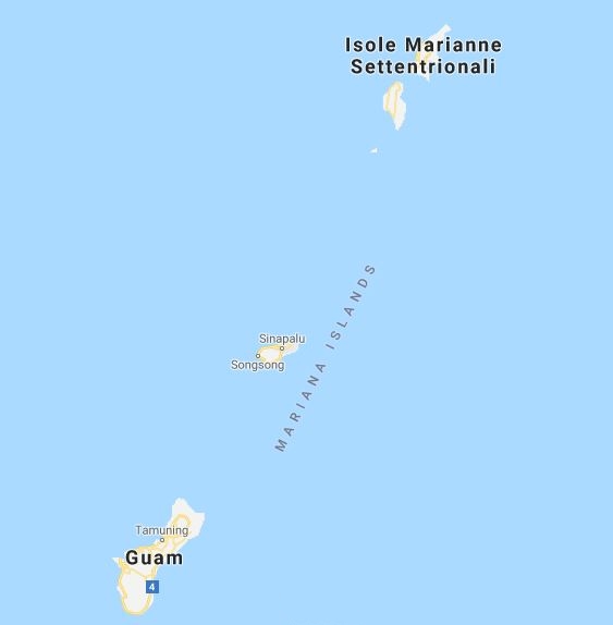 Cartina geografica mappa - Isole Marianne Settentrionali Carta capitale Saipan