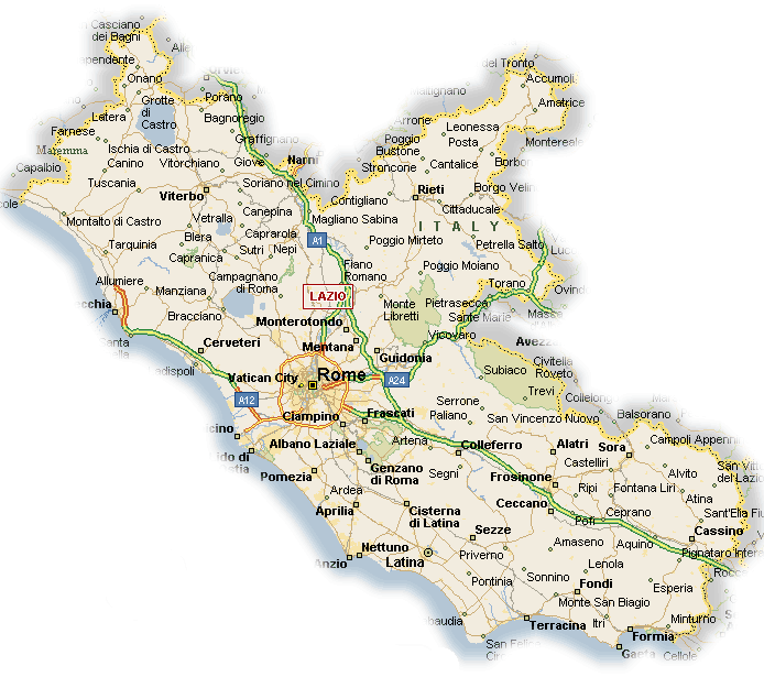 Cartina Lazio Meridionale